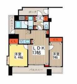 イトーピア市ヶ谷山伏町 6階 間取り図