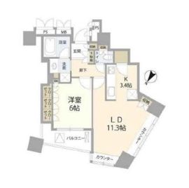 新宿アインスタワー 5階 間取り図