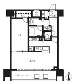 グローベル新大久保マスターズゲート 13階 間取り図