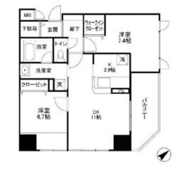 フォレンツタワー文京千石 1302 間取り図