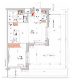 ハーモニーレジデンス新宿ザノース 504 間取り図