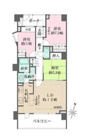 パークハウスフォレストリエ 5階 間取り図