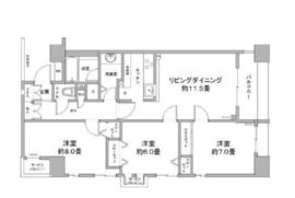 アクシア浅草 14階 間取り図