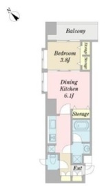 オザリア麻布十番 701 間取り図