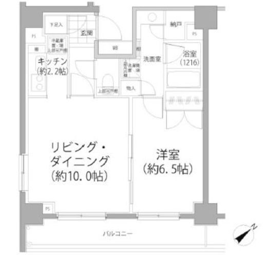 パークハビオ東向島 1001 間取り図