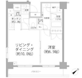 パークハビオ東向島 1001 間取り図