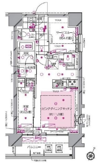 ピアース大森山王三丁目 4階 間取り図