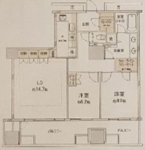 アークヒルズ仙石山レジデンス 14階 間取り図