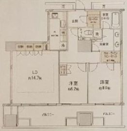 アークヒルズ仙石山レジデンス 14階 間取り図