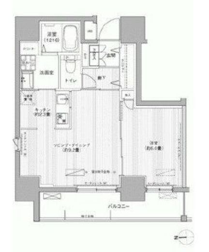 レジェンダリーガーデン赤羽ウェストビュー 1301 間取り図