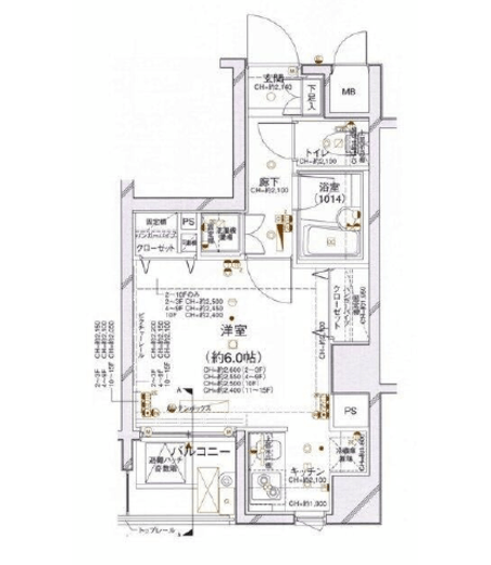 パレステュディオ麻布イースト 10階 間取り図