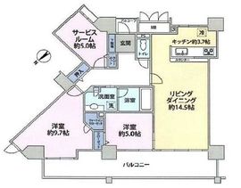 アップルタワー東京キャナルコート 42階 間取り図