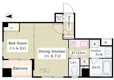 GL蔵前 1202 間取り図