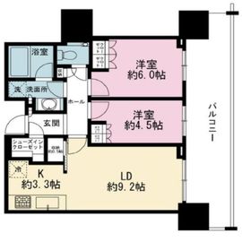 ブランズタワー芝浦 25階 間取り図