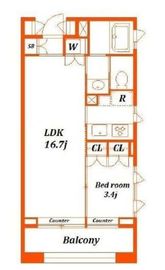 住吉コートクEAST 303 間取り図