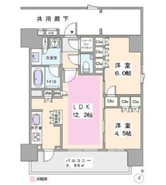 グローリオコンフォート文京本駒込 13階 間取り図