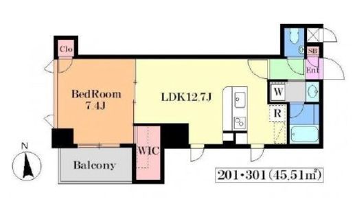 リガーレ内藤町 301 間取り図