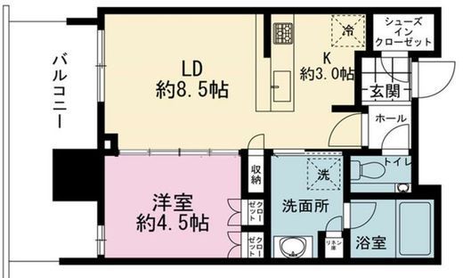 ブランズタワー芝浦 5階 間取り図
