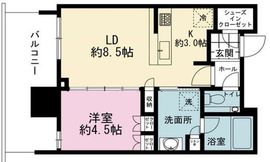 ブランズタワー芝浦 5階 間取り図