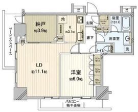 パークタワー池袋イーストプレイス 15階 間取り図