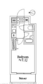 コンシェリア門前仲町 3階 間取り図