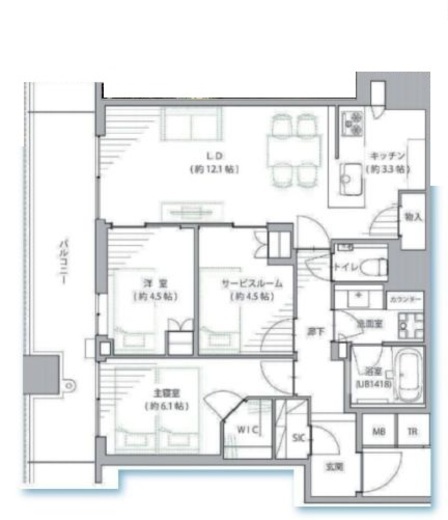 パークタワー晴海 32階 間取り図