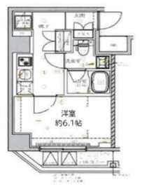 ベルシード門前仲町Ⅱ 3階 間取り図