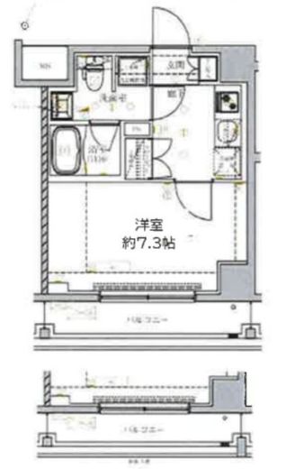 ベルシード門前仲町Ⅱ 3階 間取り図