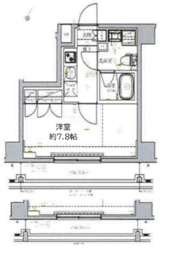 ベルシード門前仲町Ⅱ 3階 間取り図