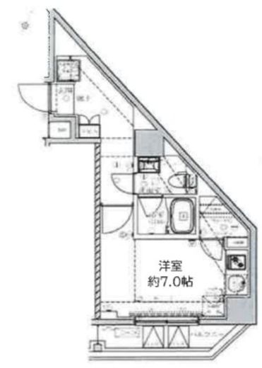 ベルシード門前仲町Ⅱ 7階 間取り図