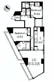 エスティメゾン麻布永坂 1301 間取り図