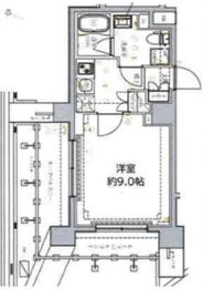 ベルシード門前仲町Ⅱ 8階 間取り図