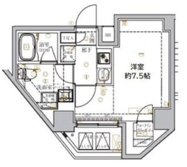 ベルシード門前仲町Ⅱ 8階 間取り図