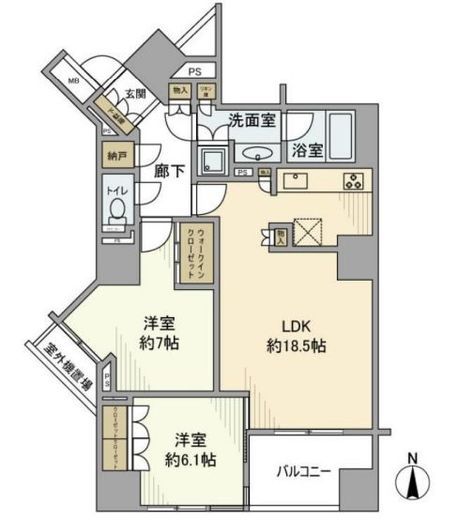 グローリオ蘆花公園 2階 間取り図