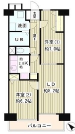 リューズリバー月島 303 間取り図