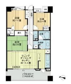 グランフォート用賀 3階 間取り図