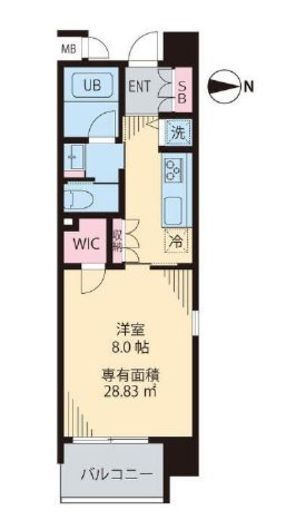 ビイルーム武蔵小杉 (beRoom 武蔵小杉) 901 間取り図