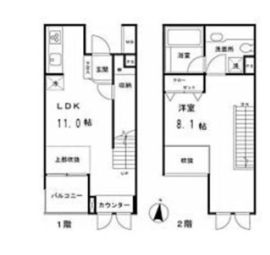 マーサル中野坂上 104 間取り図