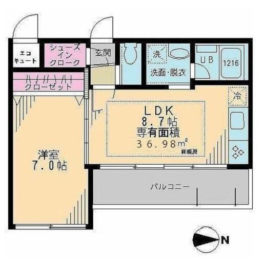 イーストポイント中野 501 間取り図