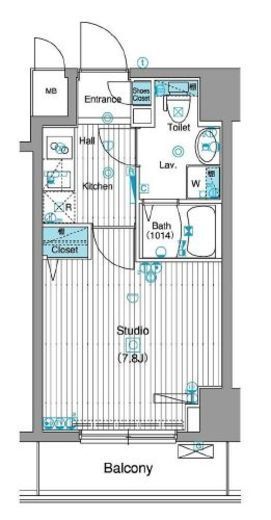 グランド・ガーラ銀座 9階 間取り図