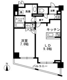 レジディア中落合 A605 間取り図