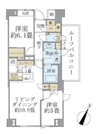 クラッシィハウス谷中道灌山 6階 間取り図