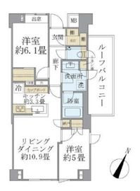 クラッシィハウス谷中道灌山 6階 間取り図