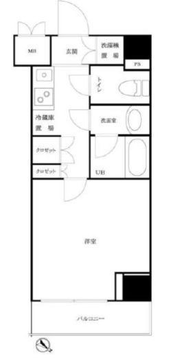 ルーブル三田 3階 間取り図