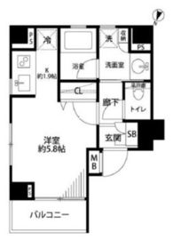 デュオ・スカーラ渋谷 5階 間取り図