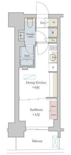 ブリリアイスト町屋 505 間取り図