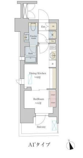 ブリリアイスト町屋 701 間取り図