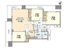 リガーレ日本橋人形町 17階 間取り図