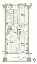 コスモリード西馬込 308 間取り図