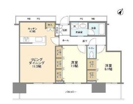 リガーレ日本橋人形町 21階 間取り図